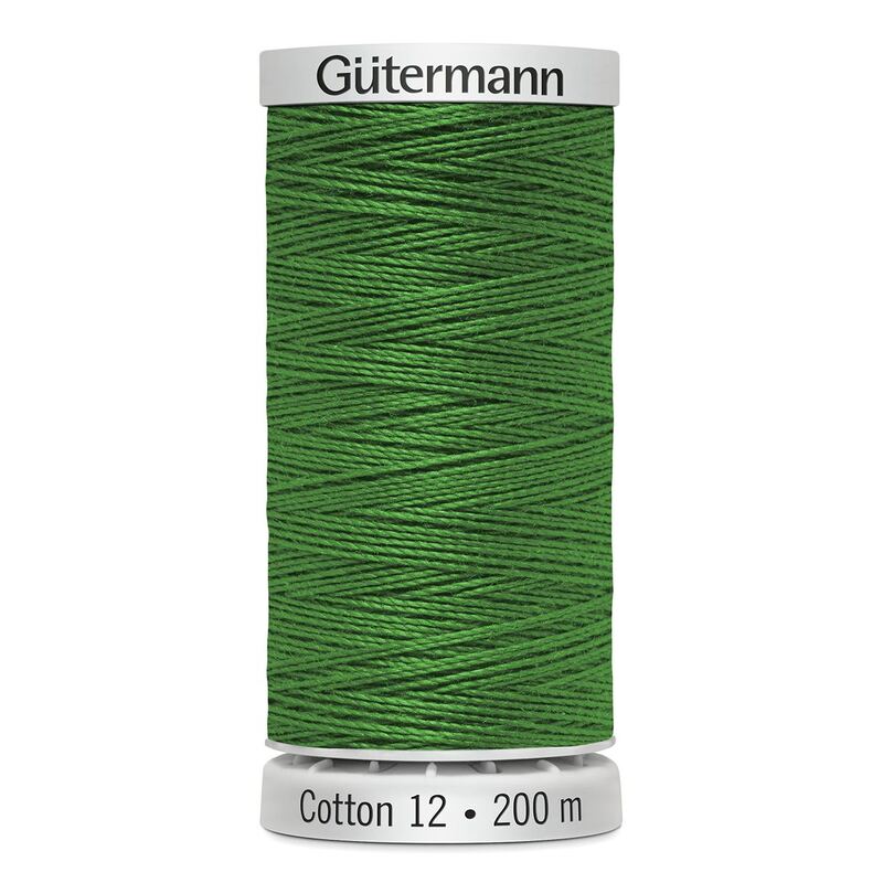 Gutermann Cotton 12 #1051 DARK EMERALD GREEN 200m Spool Embroidery & Quilting Thread