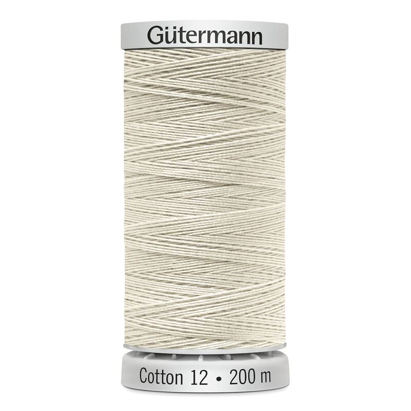 Gutermann Cotton 12 #1071 OFF WHITE 200m Embroidery / Quilting Thread