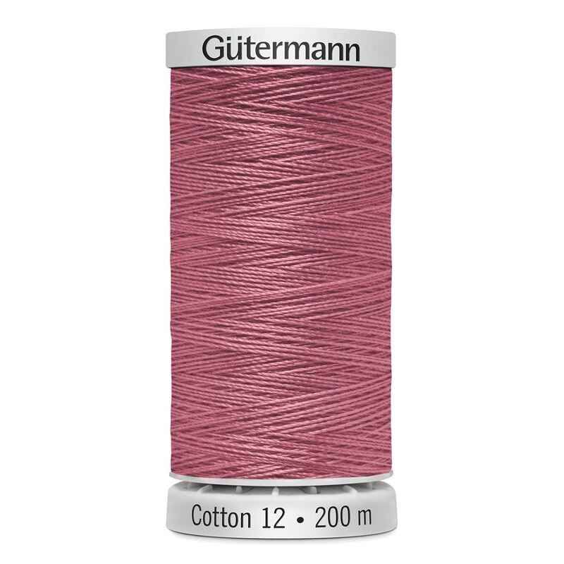 Gutermann Cotton 12 #1119 GERANIUM PINK 200m Embroidery & Quilting Thread