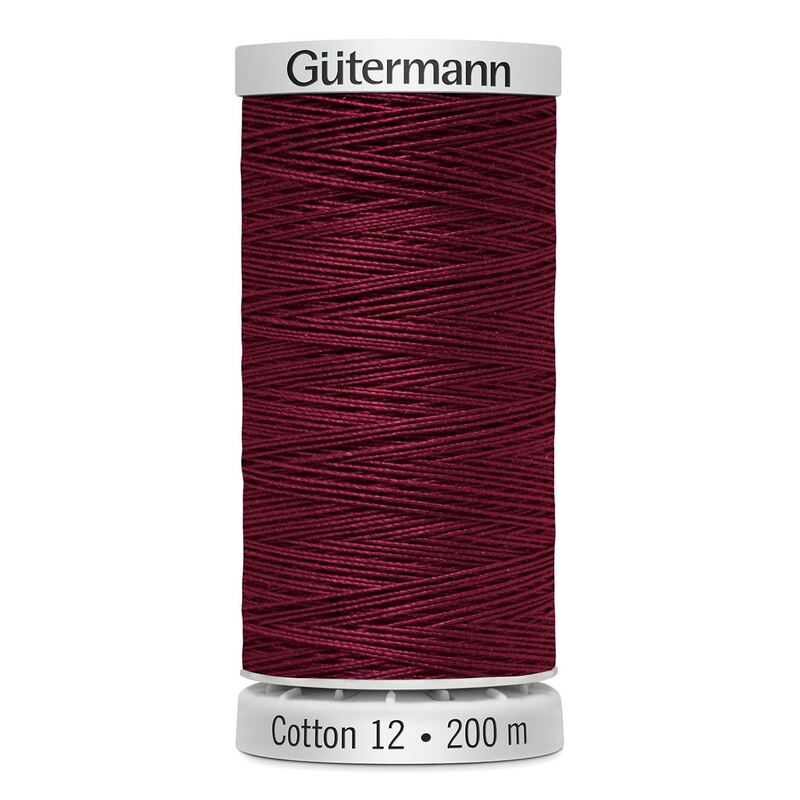 Gutermann Cotton 12 #1169 VERY DARK ROSE 200m Embroidery & Quilting Thread
