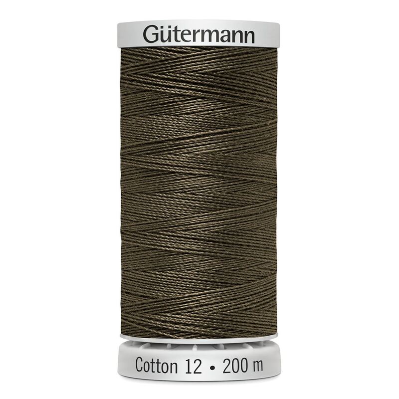 Gutermann Cotton 12 #1180 VERY DARK BEIGE BROWN 200m Embroidery & Quilting Thread