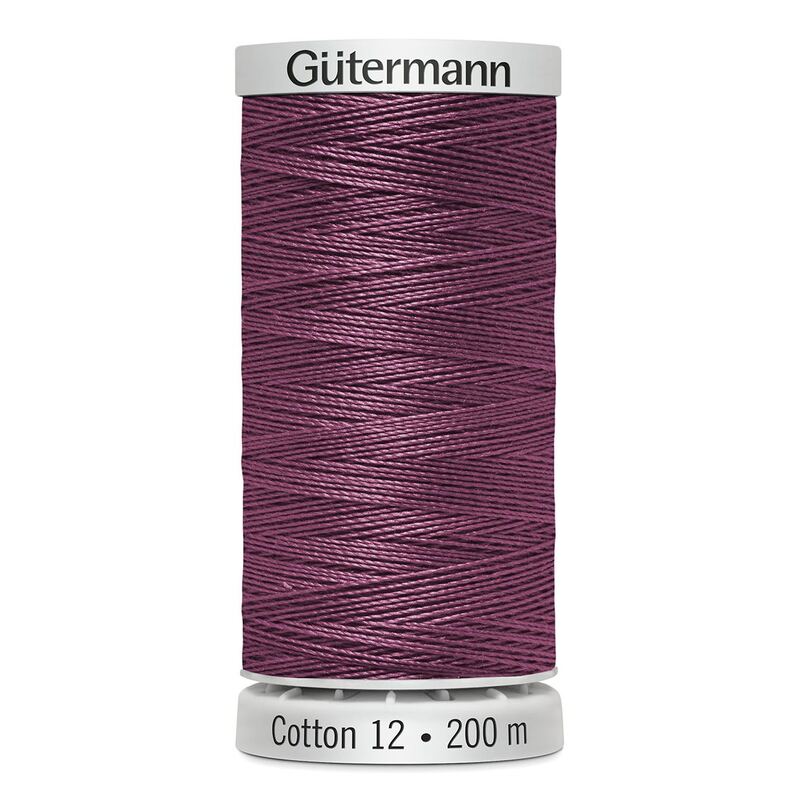 Gutermann Cotton 12 #1192 PINKISH MAUVE 200m Spool Embroidery & Quilting Thread