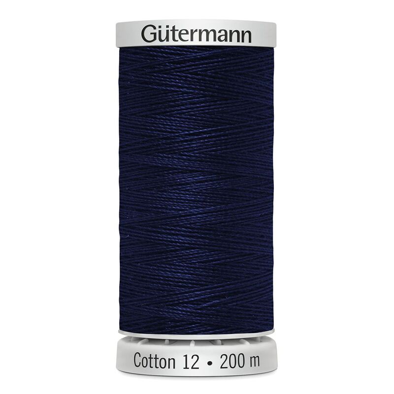 Gutermann Cotton 12 #1197 DARK VIOLET BLUE 200m Embroidery & Quilting Thread