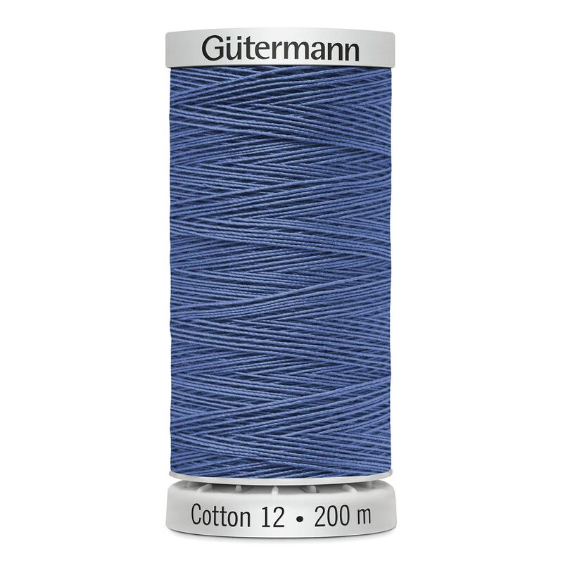 Gutermann Cotton 12 #1198 DARK CORNFLOWER BLUE 200m Embroidery & Quilting Thread