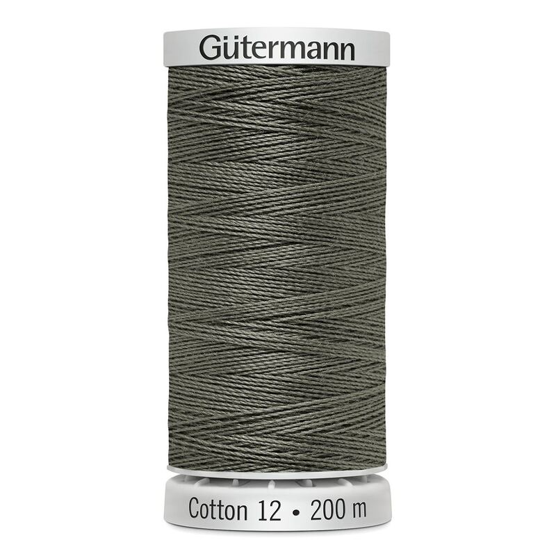 Gutermann Cotton 12 #1270 KHAKI GREEN 200m Embroidery & Quilting Thread