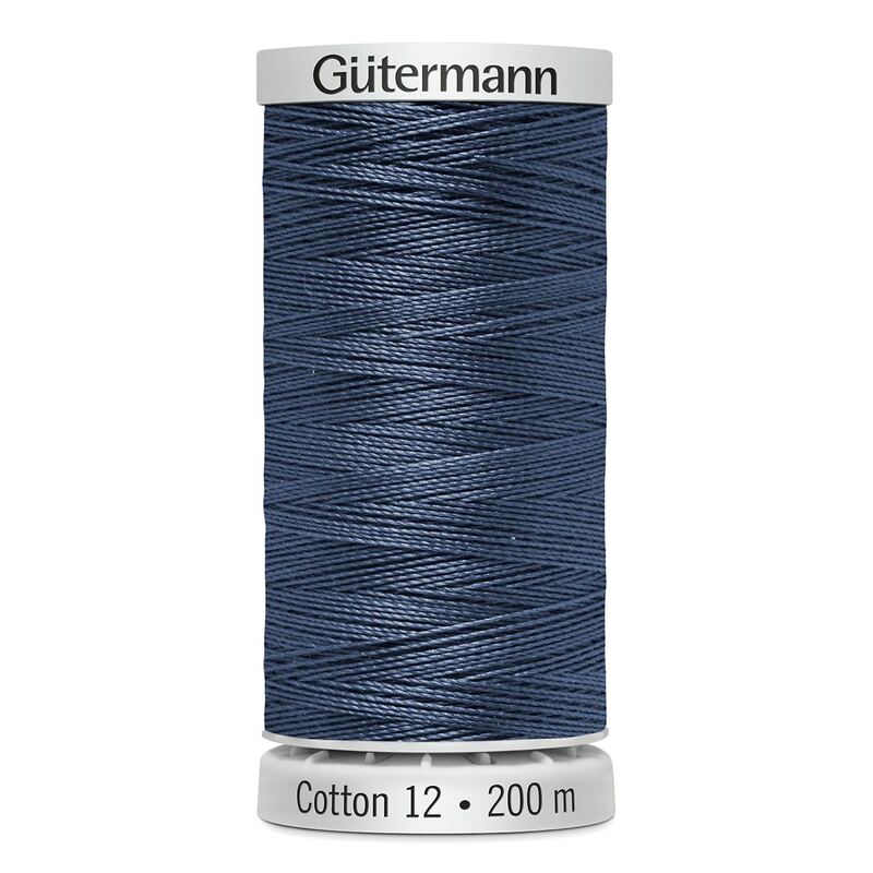 Gutermann Cotton 12 #1283 DK CORNFLOWER BLUE 200m Embroidery & Quilting Thread