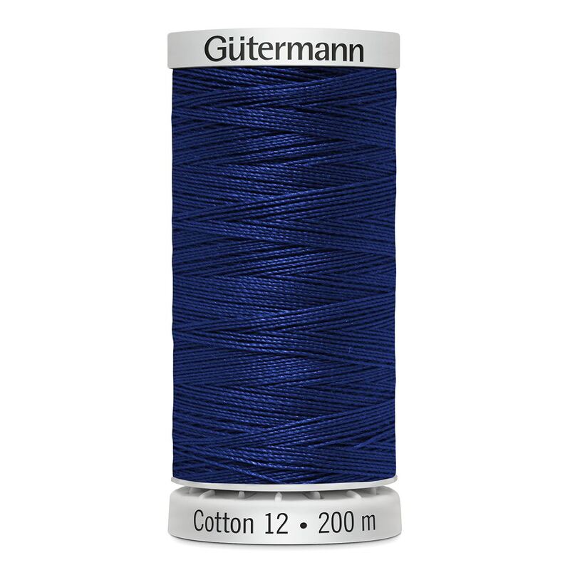 Gutermann Cotton 12 #1293 ROYAL BLUE 200m Embroidery & Quilting Thread