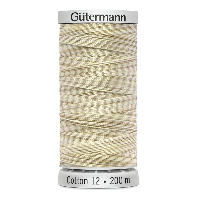 Gutermann Cotton 12 #4001 VARIEGATED CREAM 200m Embroidery & Quilting Thread