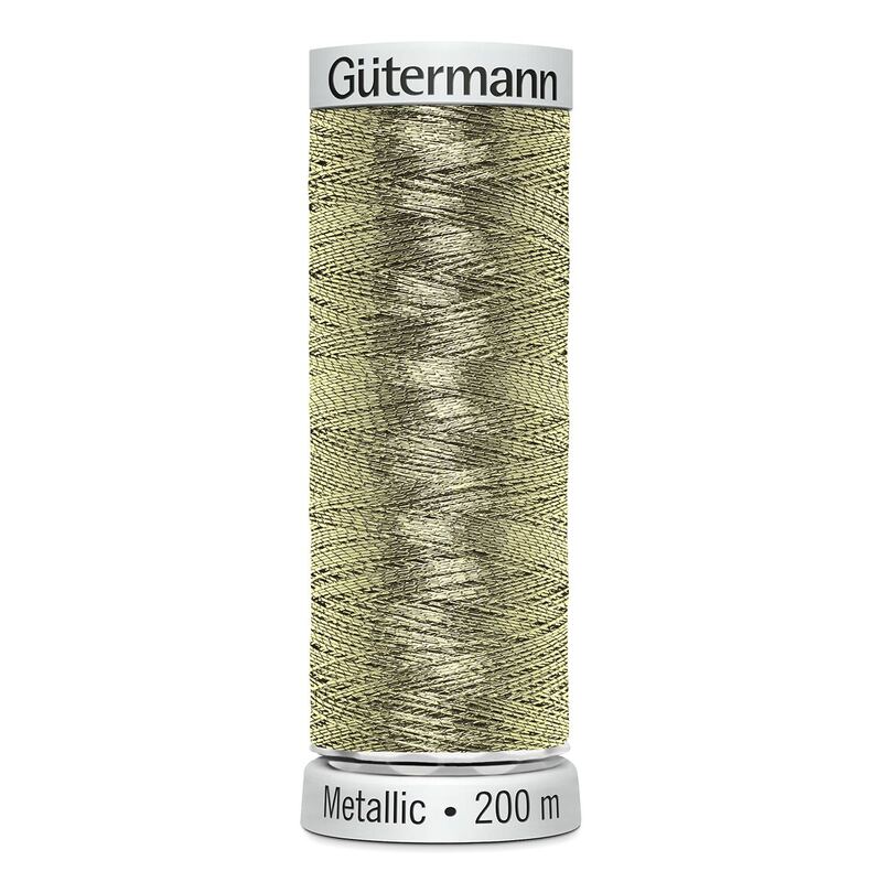 Gutermann Metallic Machine Embroidery Thread, #7003 LIGHT GOLD, 200m