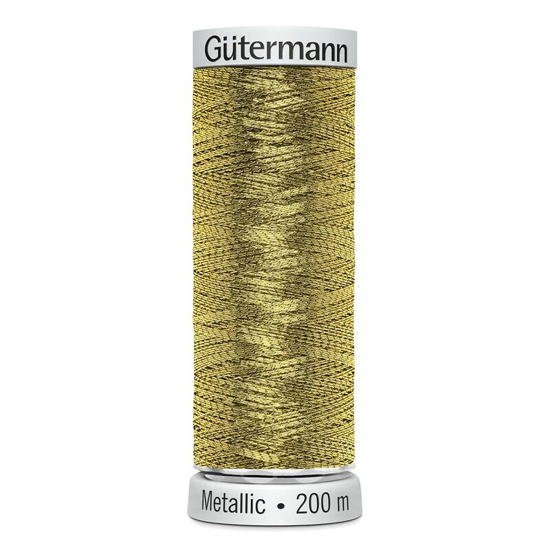 Gutermann, #7004 GOLD Metallic Machine Embroidery Thread, 200m