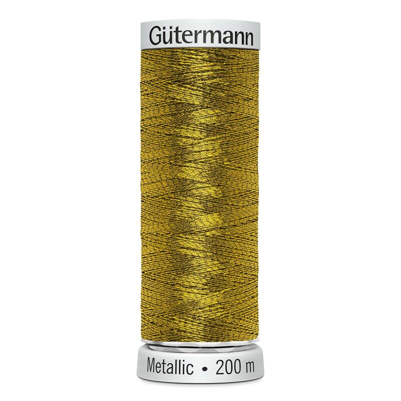 Gutermann Metallic Machine Embroidery Thread, 200m, Colour 7005 GOLD