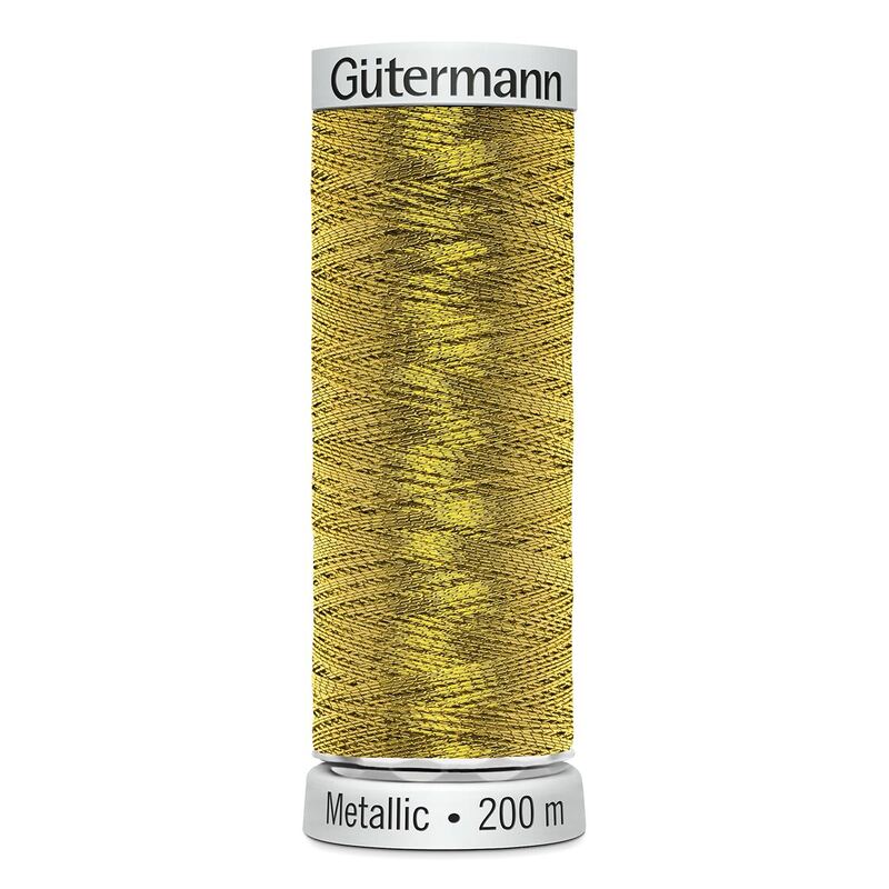 Gutermann Metallic Machine Embroidery Thread, 200m, Colour 7007 GOLD