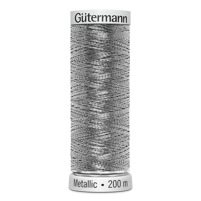 Gutermann Metallic Machine Embroidery Thread, 200m, Colour 7009 SILVER