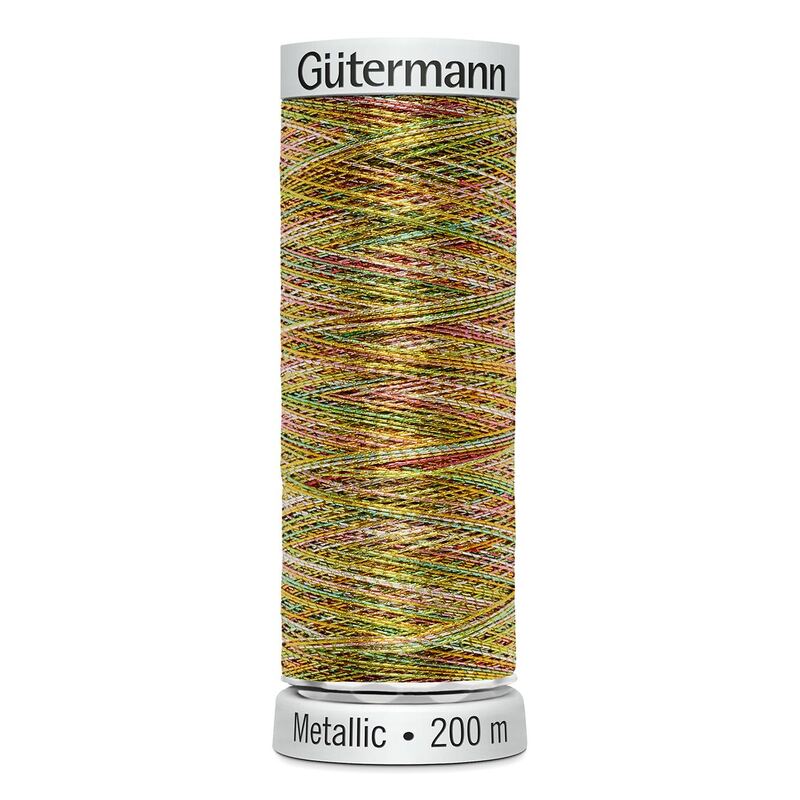 Gutermann Metallic Machine Embroidery Thread, 200m, Colour 7020 MULTI