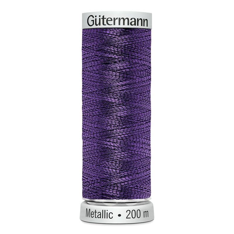 Gutermann Metallic #7050 PURPLE, 200m Machine Embroidery Thread