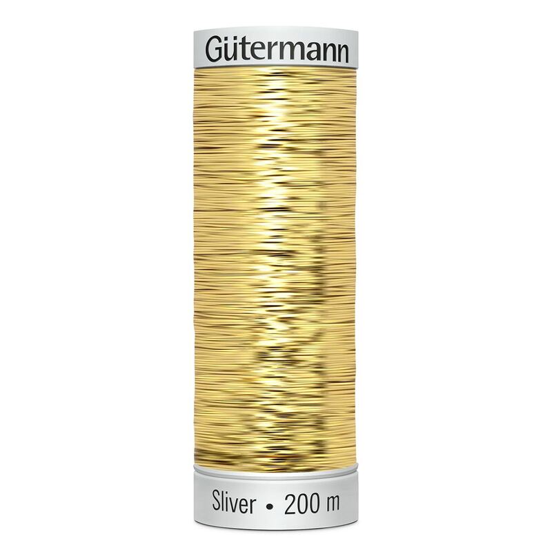 Gutermann Metallic Sliver Thread, Colour 8003 GOLD, 200 Metre Spool (220yds)