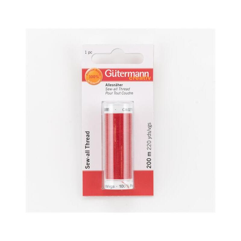 Gutermann Sew-All Thread #156 RED, 200m Spool, 100% Polyester