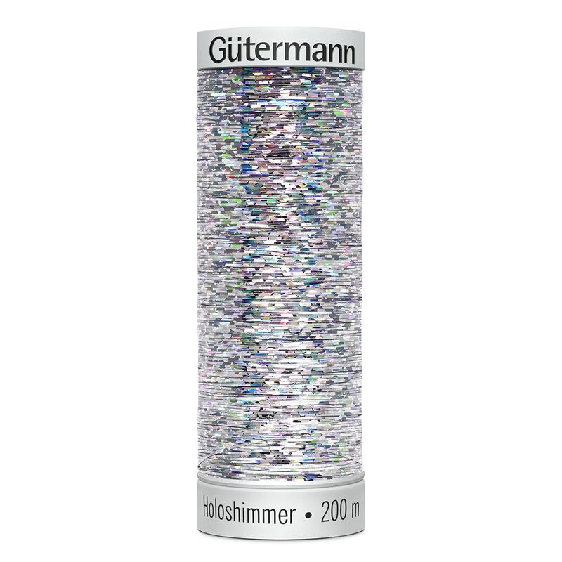 Gutermann Holoshimmer #6001, Metal-Effect Embroidery Thread 200m Spool