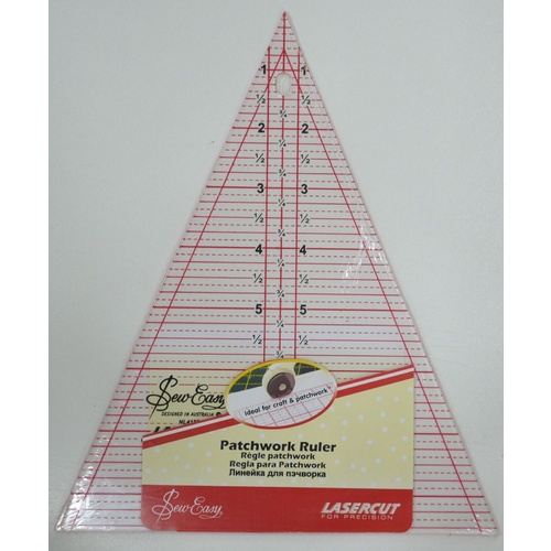 Sew Easy Quilting Patchwork Ruler 8.5" X 7" Triangle, Lasercut For Precision