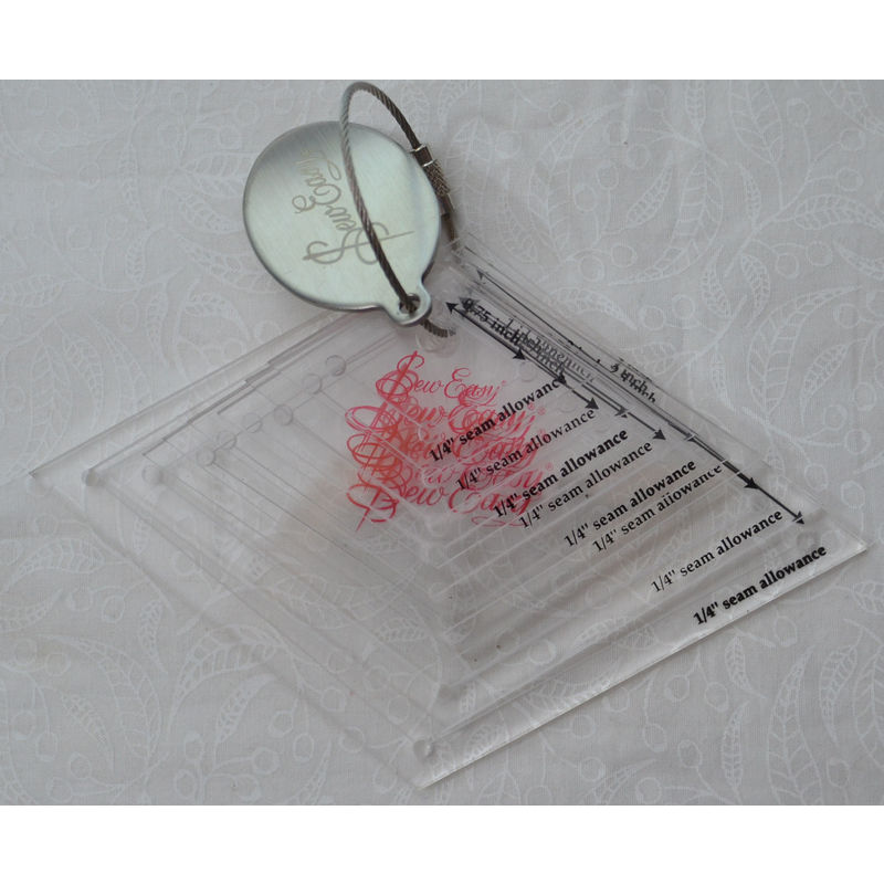 Sew Easy Mini Diamonds 8 Piece Template Set, 3/4" to 3", Great Quilting Templates