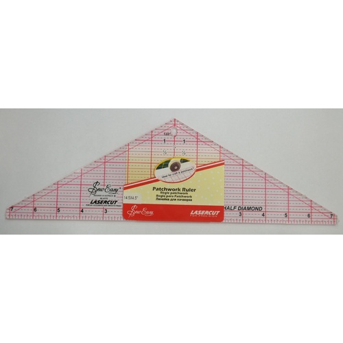 Sew Easy Patchwork Ruler 14.5" x 4.5" Half Diamond For Craft Quilting & Patchwork