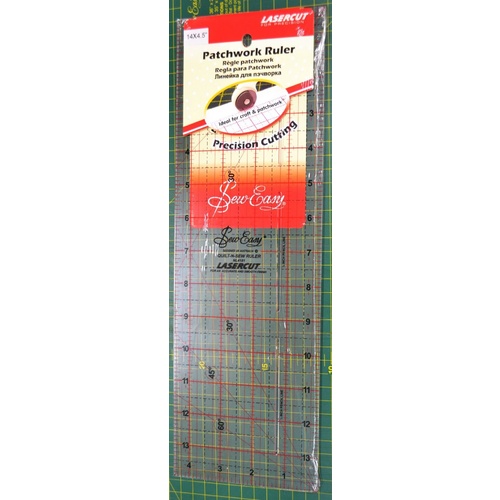Sew Easy Patchwork Ruler, 14 x 4.5", Lasercut For Precission, Ideal For Crafts