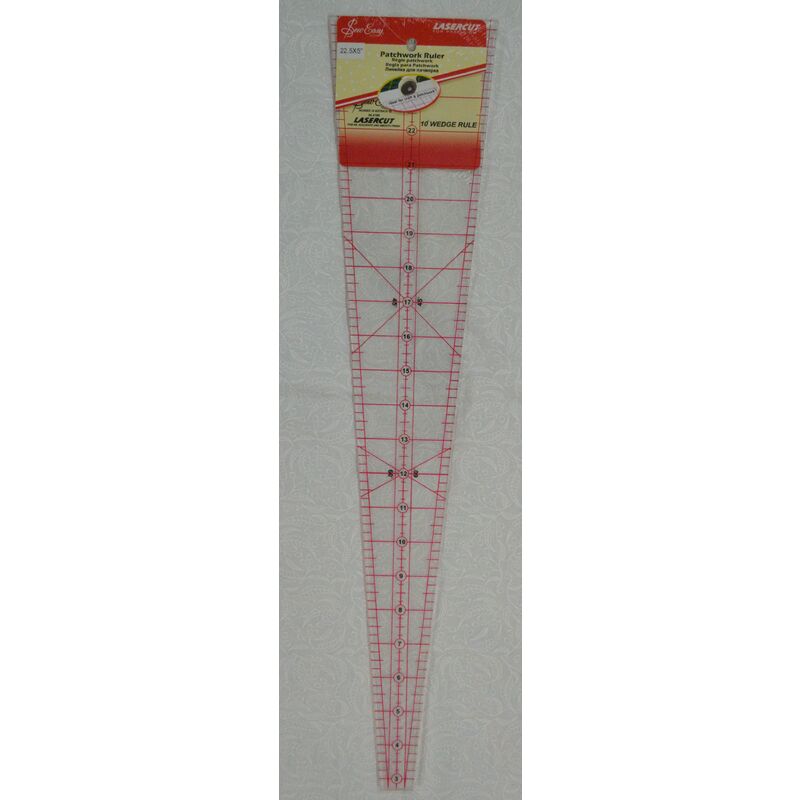 Sew Easy Patchwork Ruler, 10 Degree Wedge, 22.5" x 5"