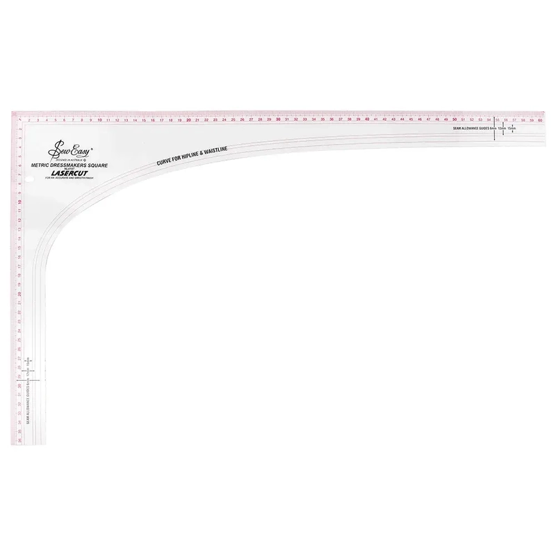 Sew Easy Metric Dressmakers Square Ruler 365mm x 605mm