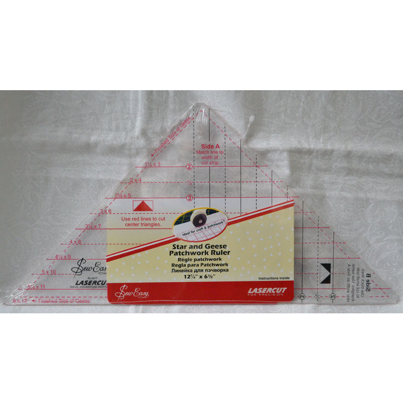 Sew Easy Star & Geese Patchwork & Quilting Ruler, 12 7/8" x 6 1/2"