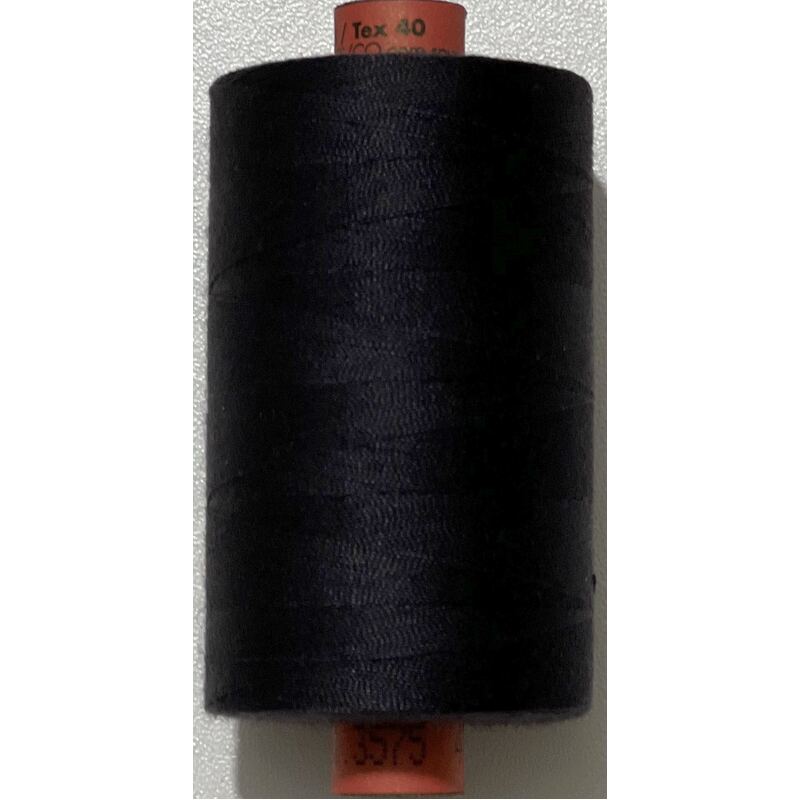 Rasant 75 Thread, #3575 VERY DARK GREY 1000m, Core Spun Polyester Cotton Thread