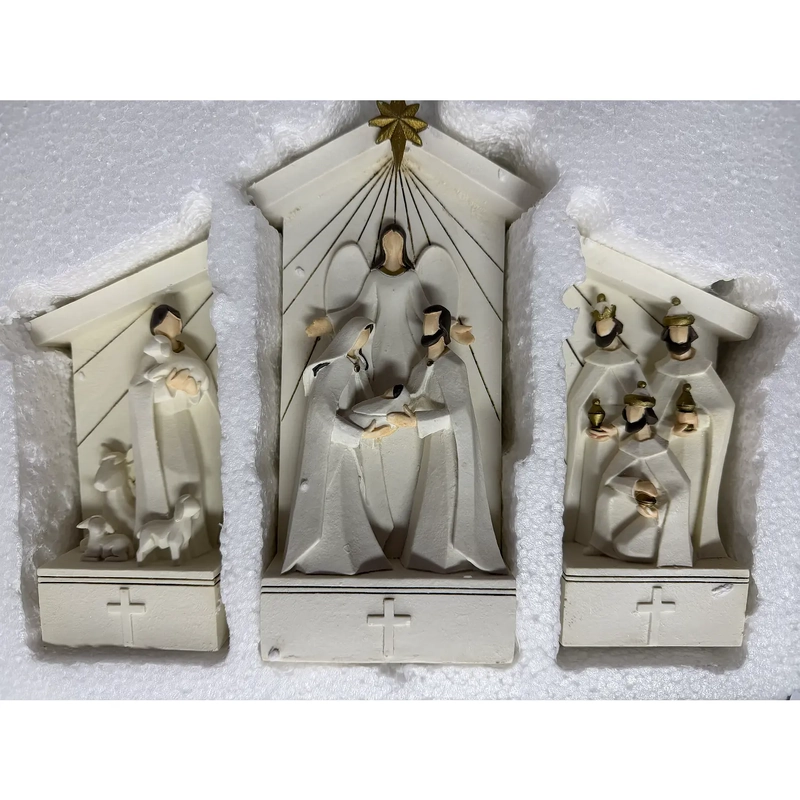Light Up Nativity Scene, 3 Piece, 245mm x 205mm in total