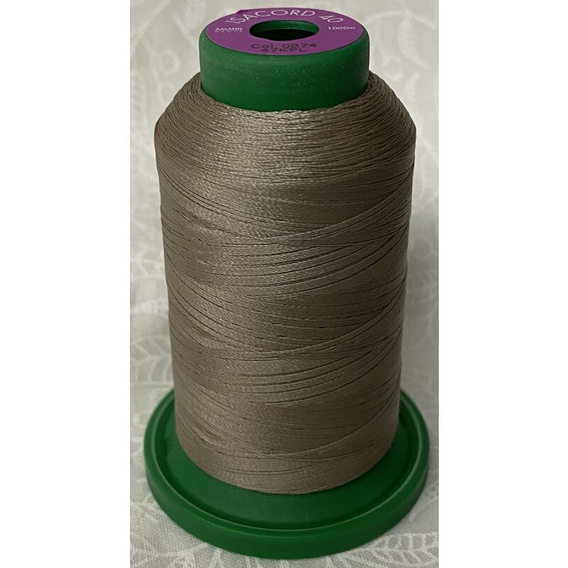 ISACORD 40 #0874 GRAVEL 1000m Machine Embroidery Sewing Thread