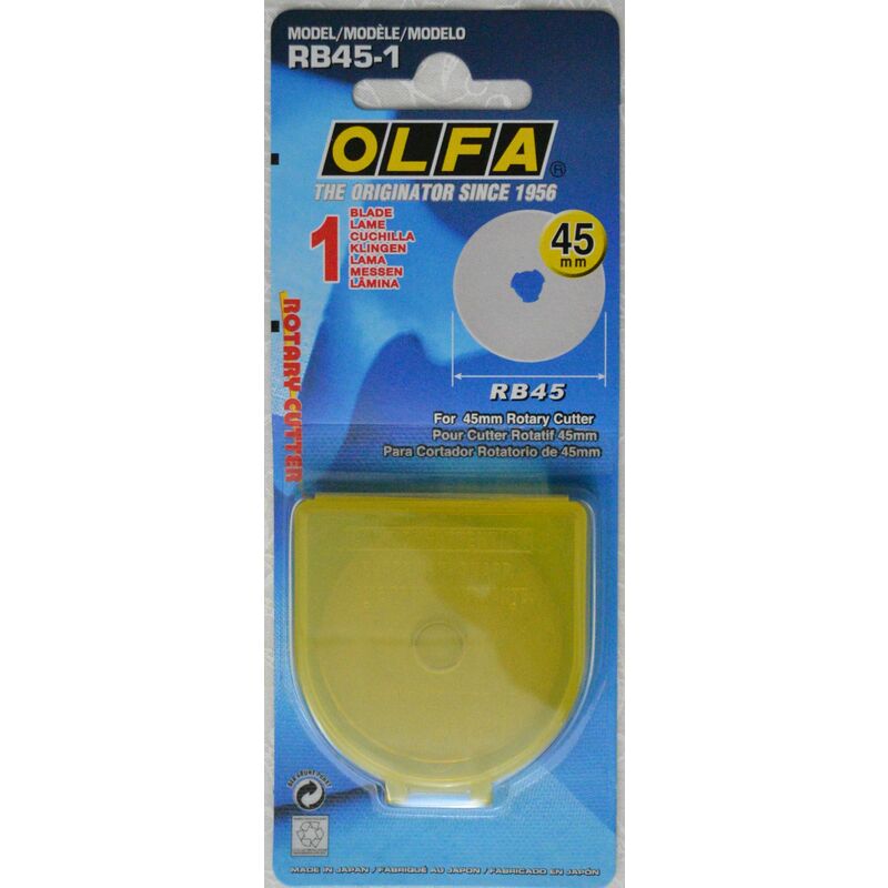 OLFA 45mm Rotary Cutter Blade, RB45-1, For 45mm Rotary Cutters
