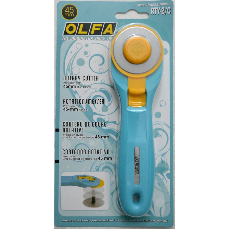 Olfa 45mm Rotary Cutter, Model RTY-2/C Blue