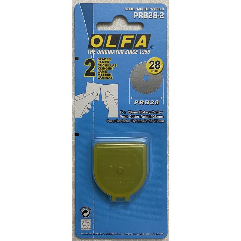 Olfa 28mm Rotary Cutter Perforation BLADES, Model PRB28-2, Pack of 2