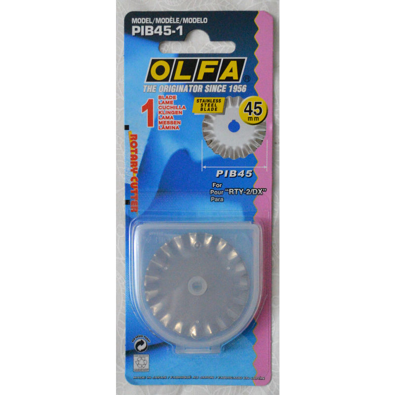 OLFA 45mm PINKING Blade - Single pc pack (PIB 45-1) - Midnight Crafts