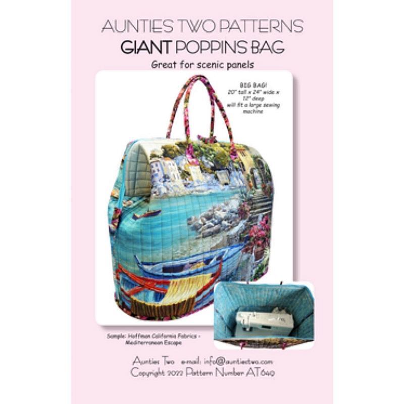 Giant Poppins Bag by Aunties Two (Pattern, Instructions & Stays)