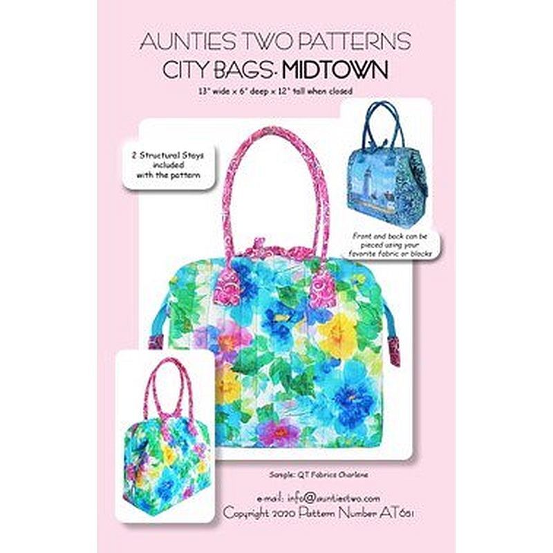 City Bags Midtown by Aunties Two (Pattern, Instructions & Stays)