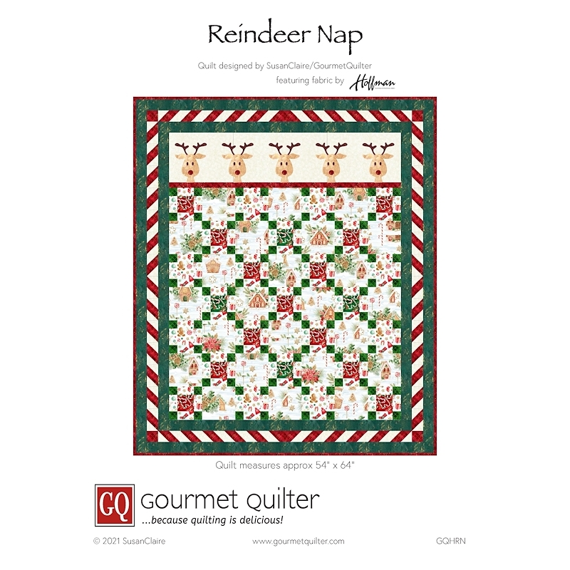 Reindeer Nap Quilt Pattern by Gourmet Quilter (Pattern & Instructions)