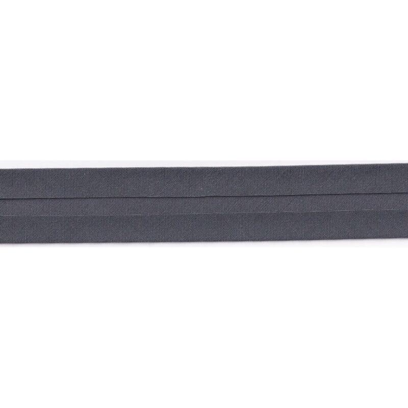 DARK GREY 25mm Polycotton Standard (Single Fold) Bias Binding, Sold by the Metre