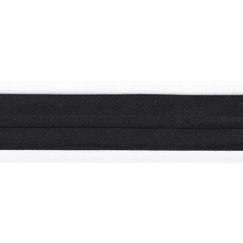 BLACK 25mm Polycotton Standard (Single Fold) Bias Binding, Sold by the Metre