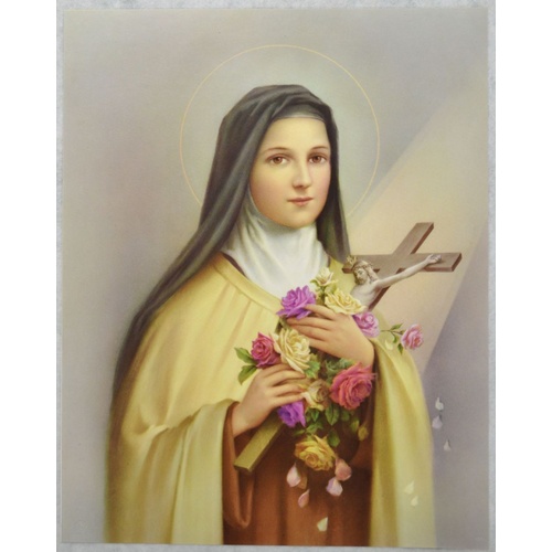 SAINT THERESE Religious Print, 10" x 8" (200mm x 250mm)