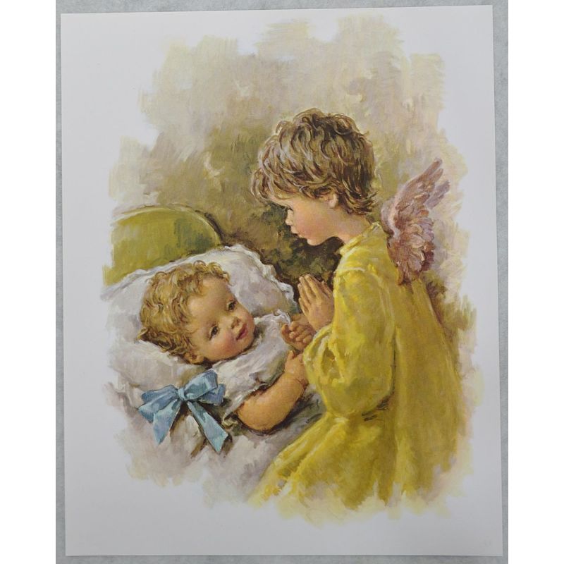 GUARDIAN ANGEL Religious Print, 10" x 8" (200mm x 250mm) GB