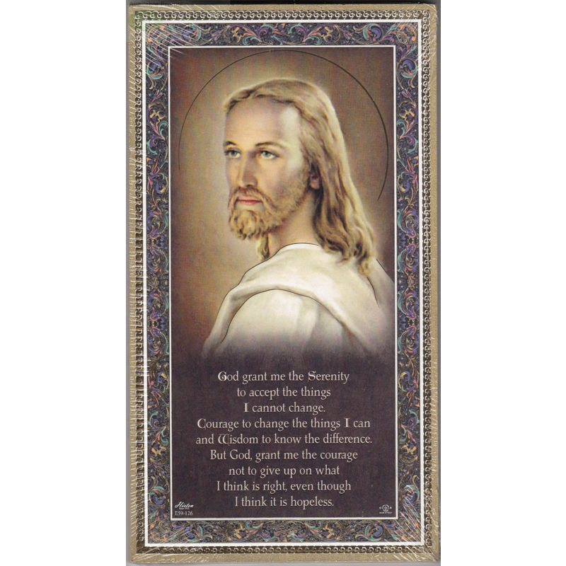 Gold Foiled Wood Prayer Plaque, SERENITY, Crafted In Italy