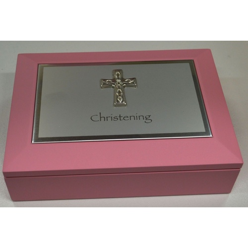 Christening Memories Box, Pink,180 x 130 x 50mm, Great Keepsake Box