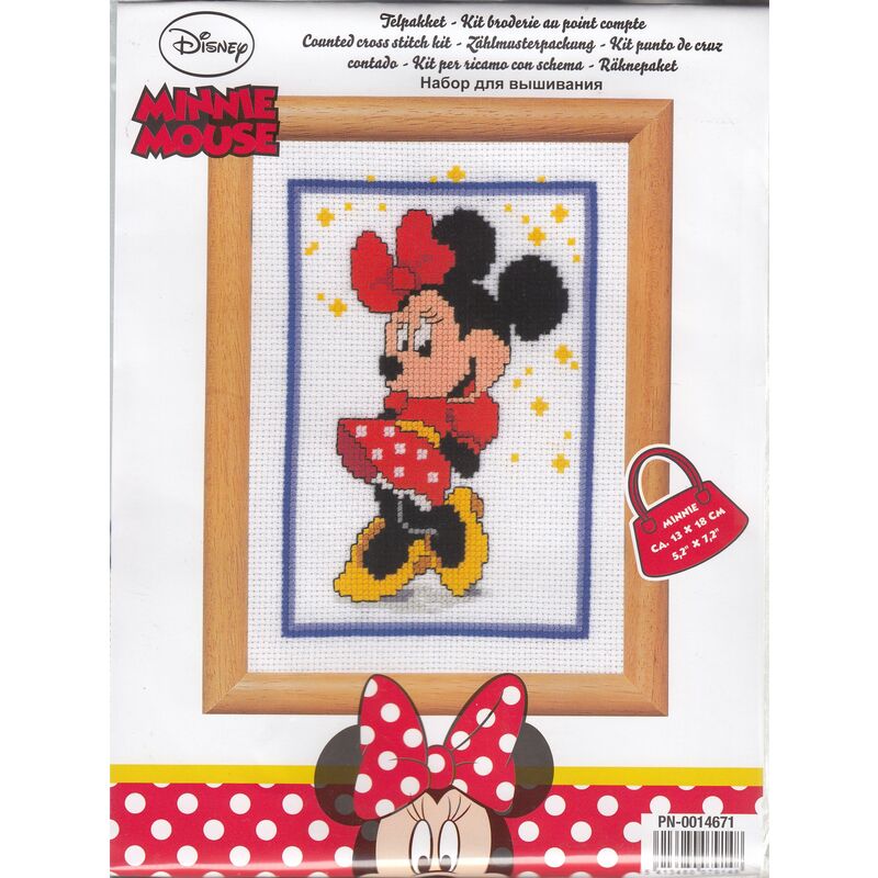 Vervaco DISNEY MINNIE MOUSE Counted Cross Stitch Kit PN-0014671