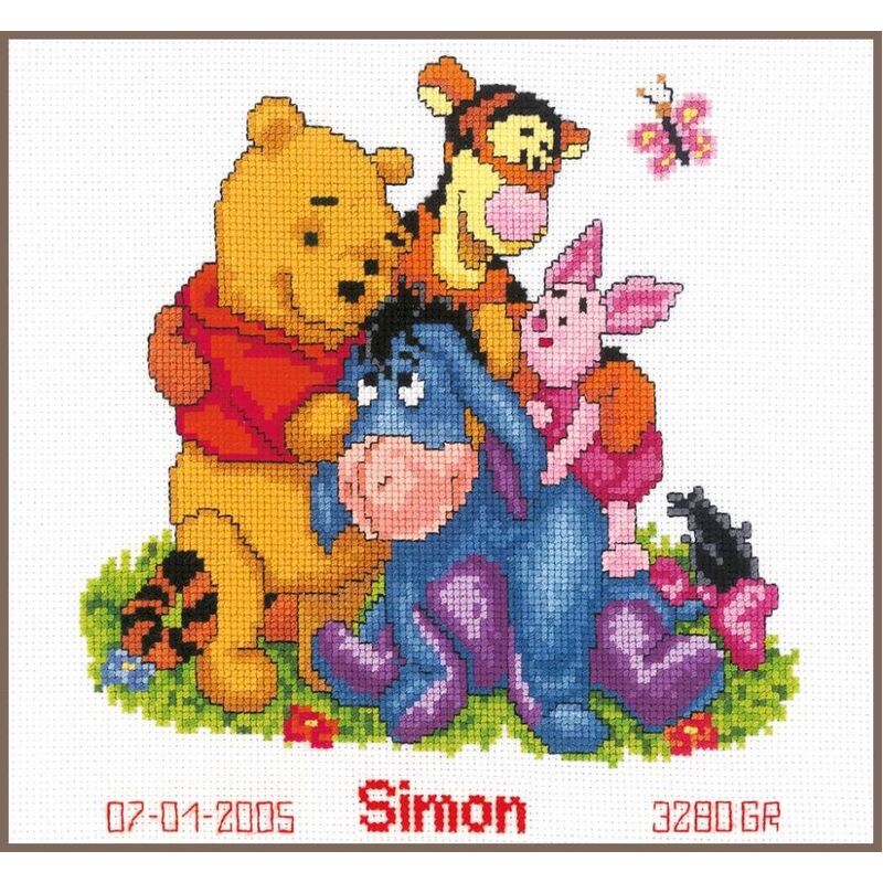Vervaco WINNIE & FRIENDS Counted Cross Stitch Kit PN-0014846
