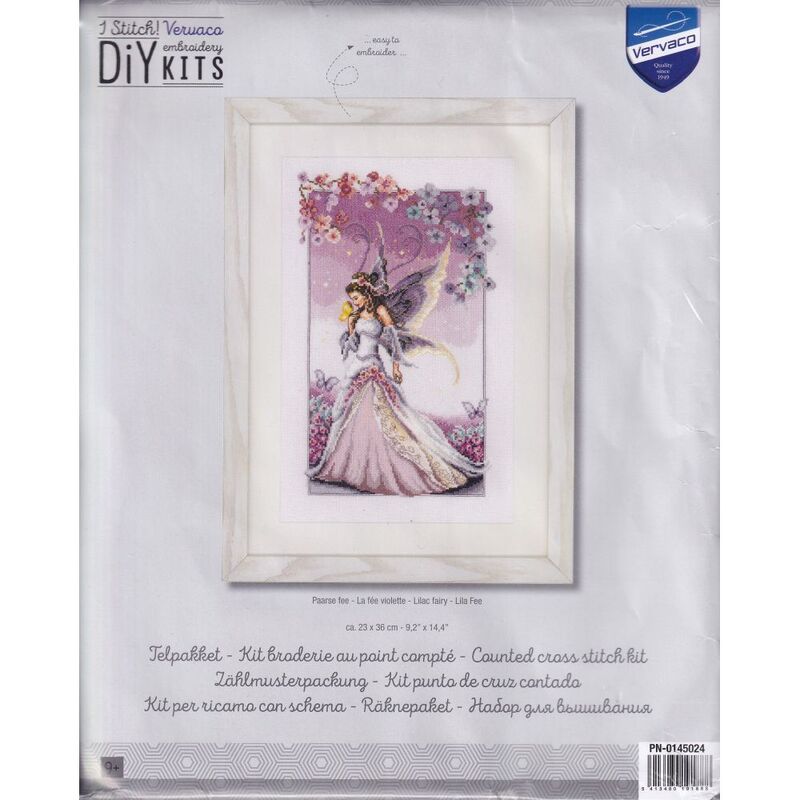 Vervaco LILAC FAIRY Counted Cross Stitch Kit PN-0145024