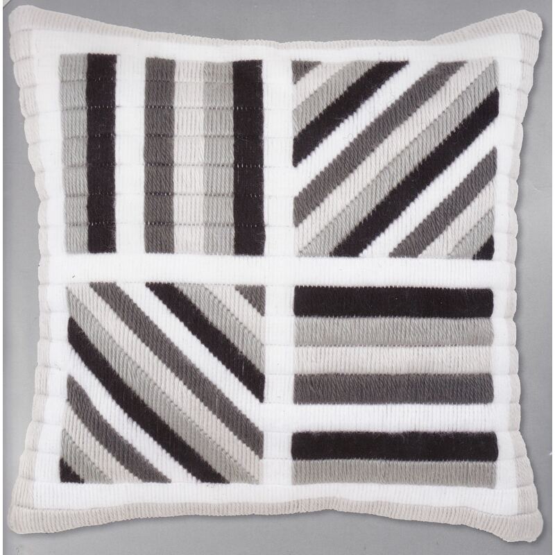 Vervaco LINES Long Stitch Cushion Front Embroidery Kit PN-0147553