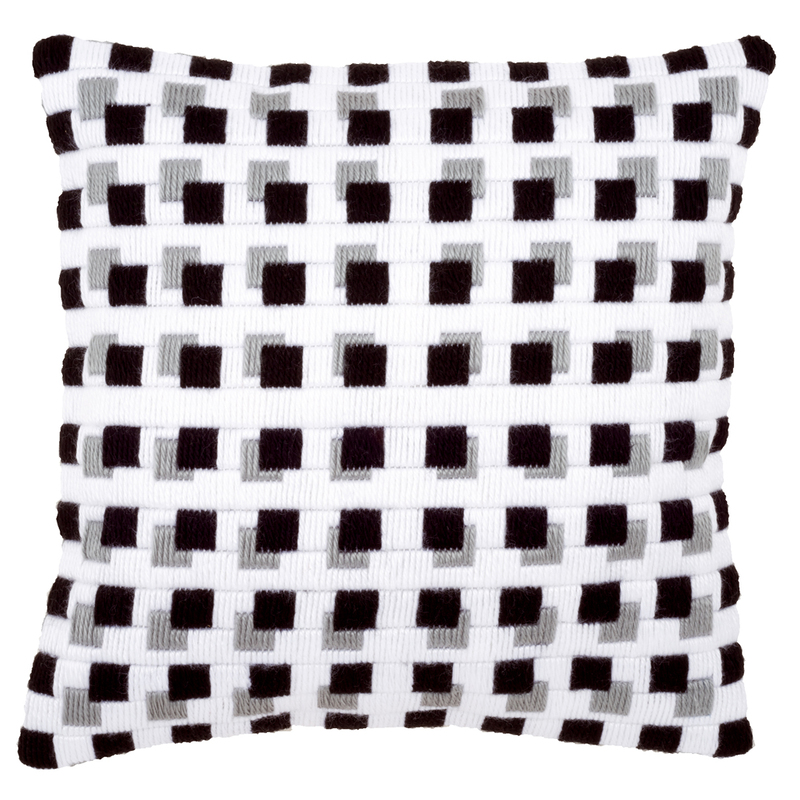 Vervaco CHESSBOARD Long Stitch Cushion Front Embroidery Kit PN-0147586